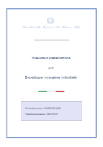 Cover domanda brevetto